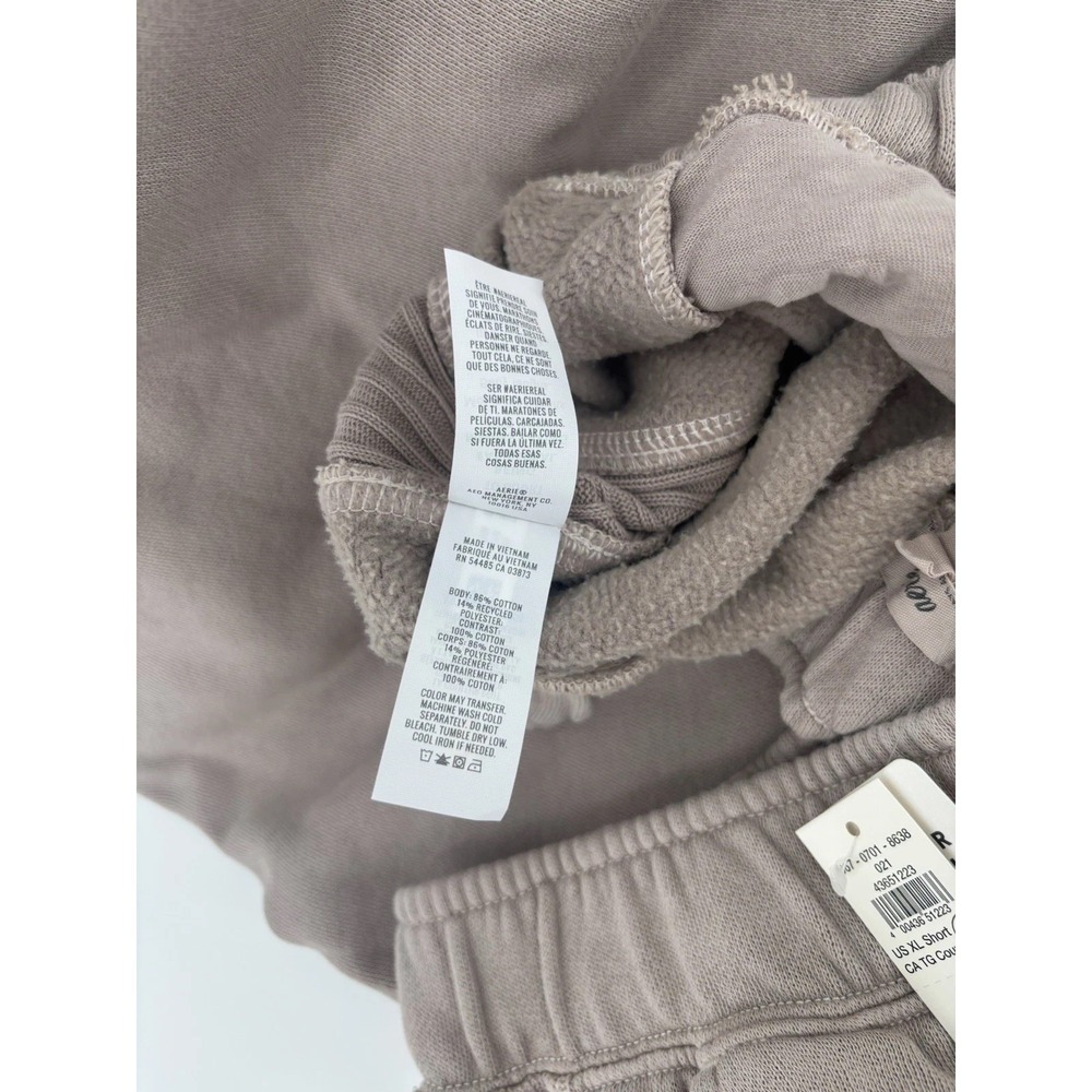 NWT Aerie Oh Snap! Barrel Sweatpant Sz XL Short Stone Harbor Cozy Lounge $55 - Picture 11 of 15